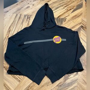Santa Cruz Black Cropped Hoodie Women’s S